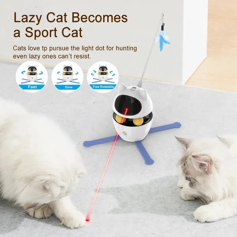 3 In 1 Automatic Interactive Cat Toys with LED Laser