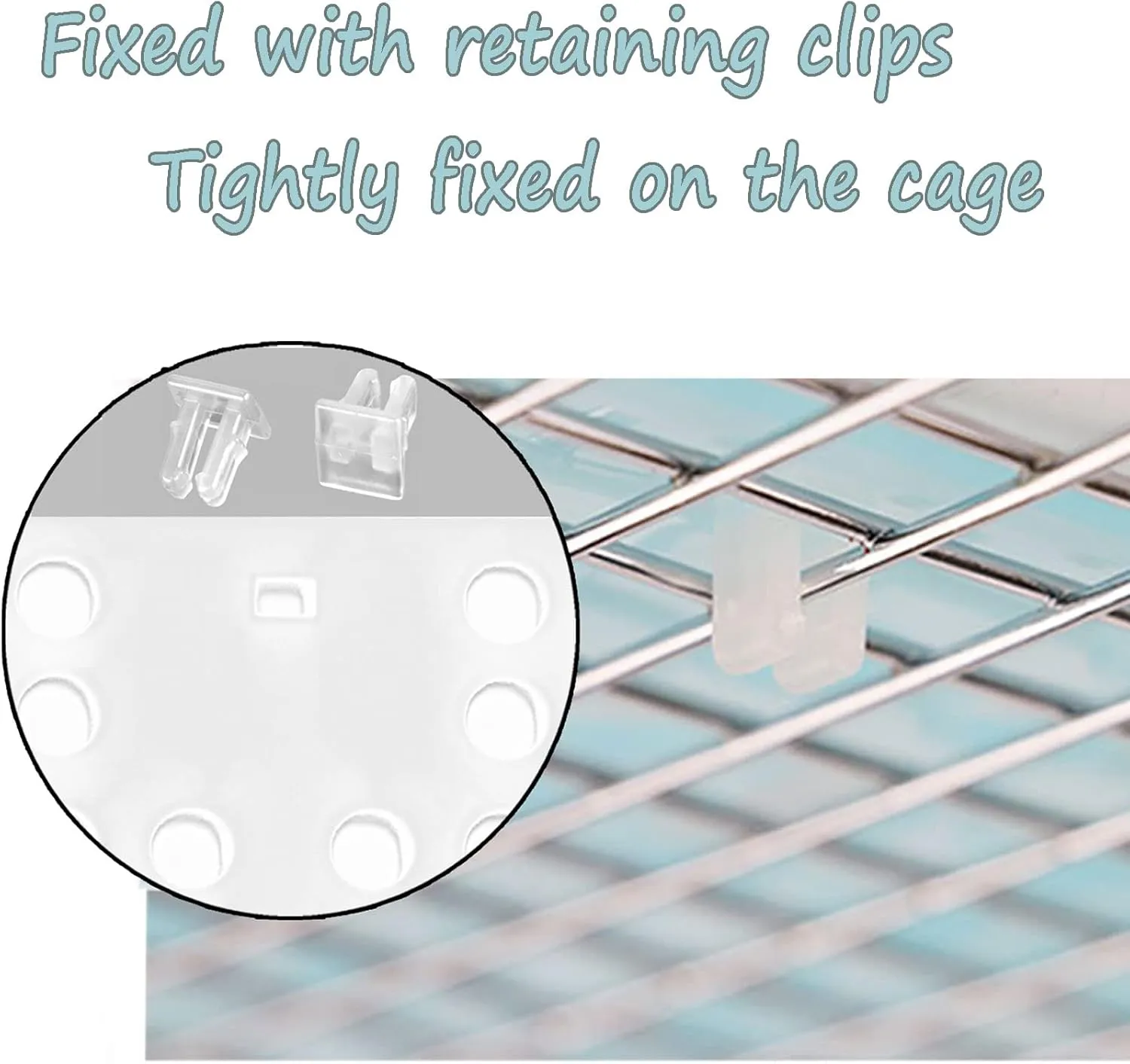 4 Pcs Rabbit Feet Pad Plastic Bunny Cage Floor Mat Foot Resting Hole Leak Water Nest Mat Pet for Small Animal Hamster Rat Chinchilla Guinea Pig Cats Dogs (White)