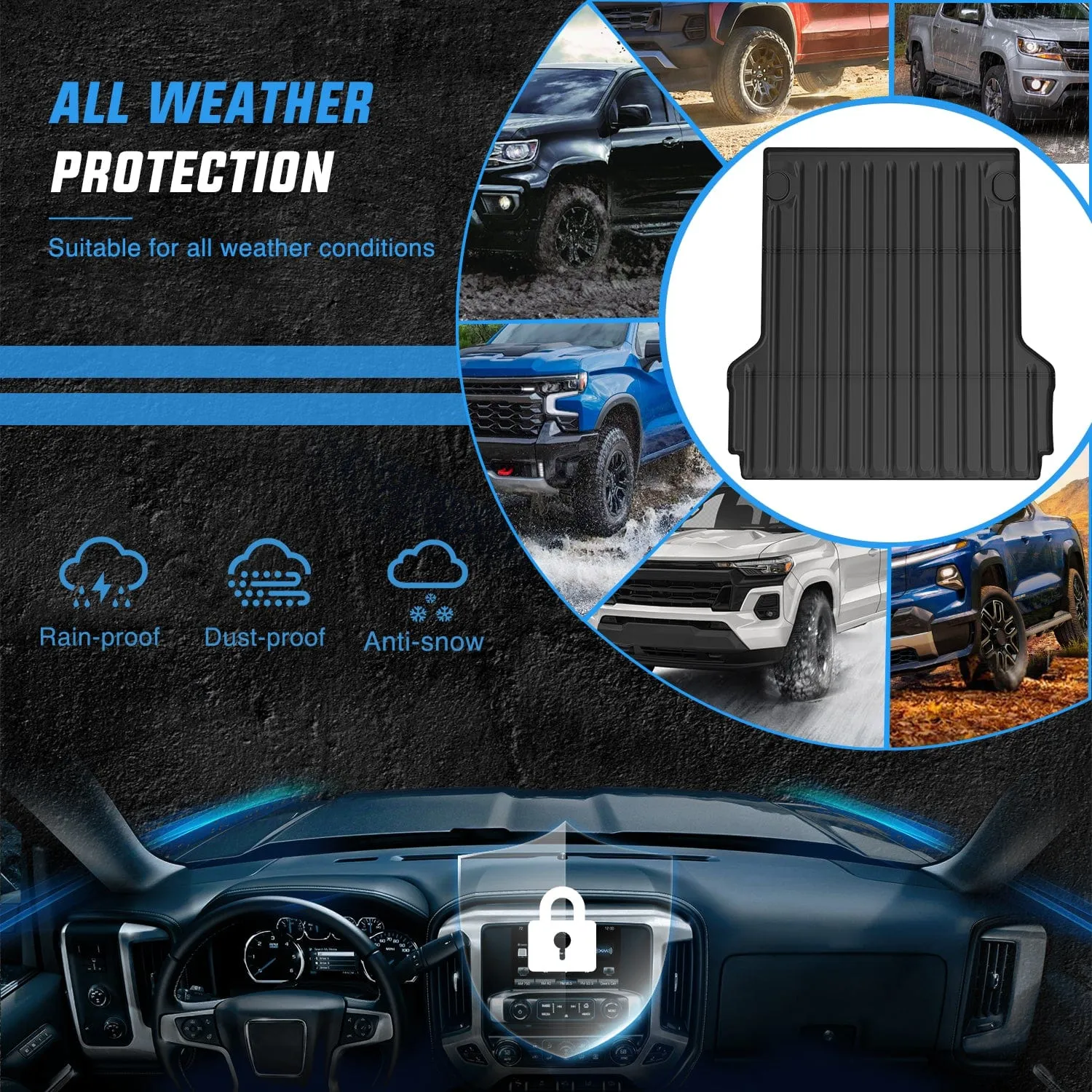 4.5ft Rubber Short Bed For 2022 2023 2024 Ford Maverick (Hybrid & Gas Model)