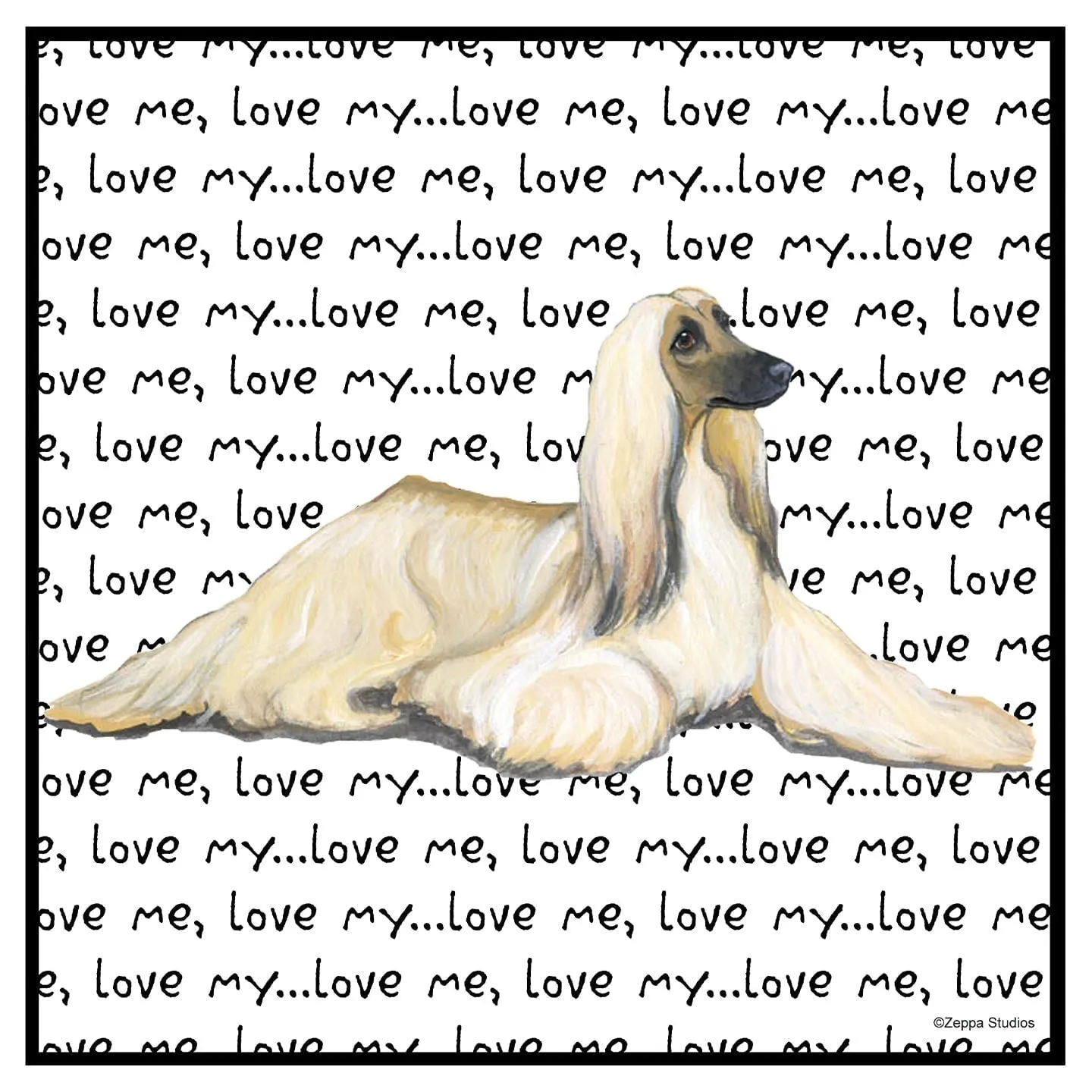 Afghan Hound Love Text - Women's V-Neck T-Shirt