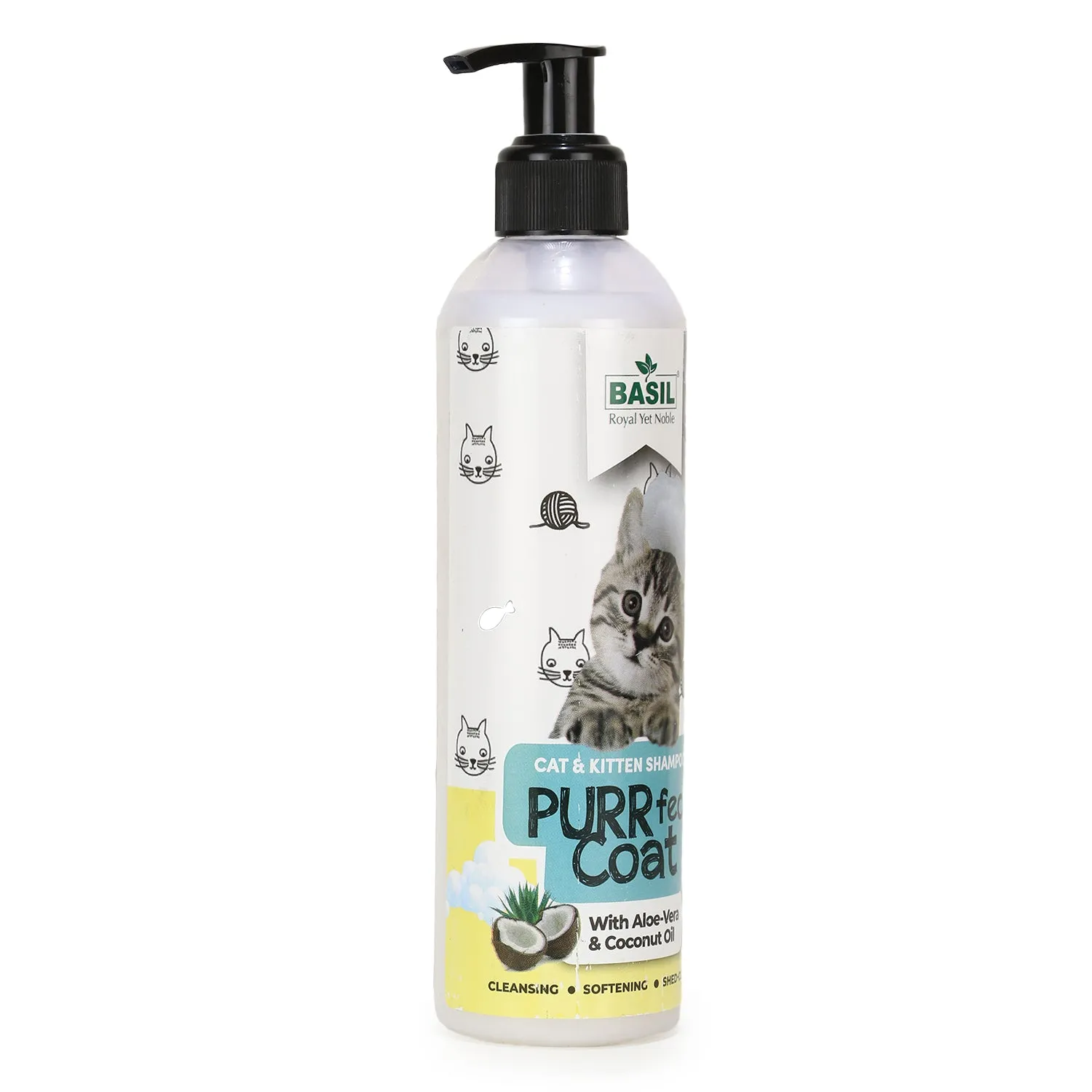 BASIL Purrfect Coat Cat & Kitten Shampoo, 300ml