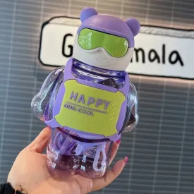 Cartoon Design Water Bottle-Purple