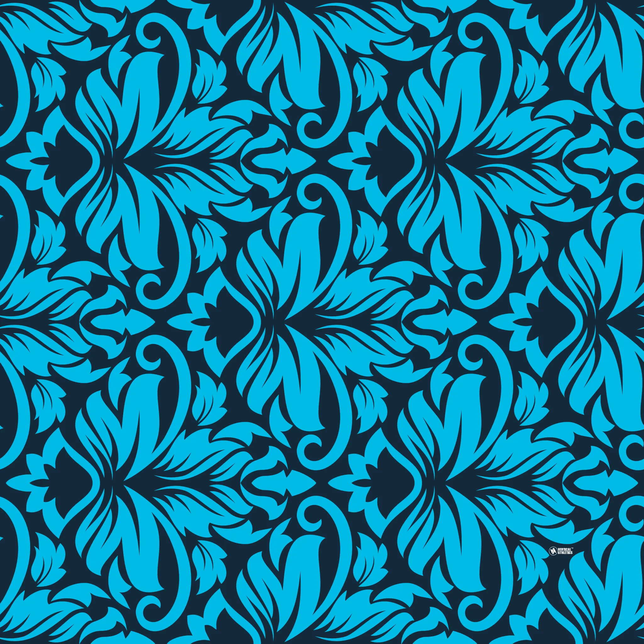 Cooling Bandana Top: Light Blue and Navy Hawaiian Print