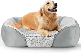 Dog Beds Small Medium Large Size Dog, Cat Beds for Indoor Cats Washable, Rectangle Calming Sleeping Warming Orthopedic Puppy Dog Beds, Non-Slip Bottom Breathable Soft Couch