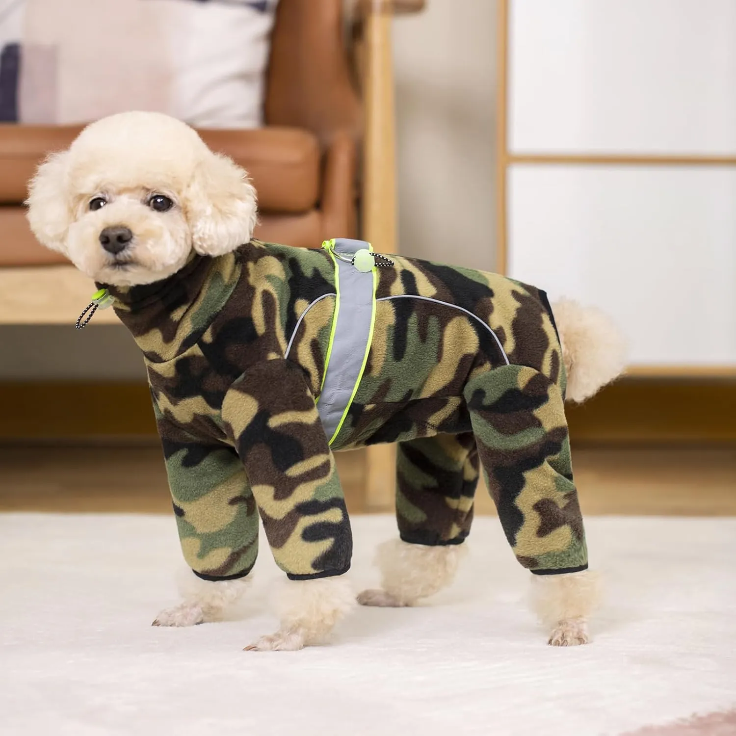 Dog Coats for Small Dogs, Polar Fleece Dog Pajamas Bodysuit for Small Medium Dogs, Dog Winter Jacket Dog Sweater Dog Vest for Small Dog, Dog Four-Legged Warm Clothes