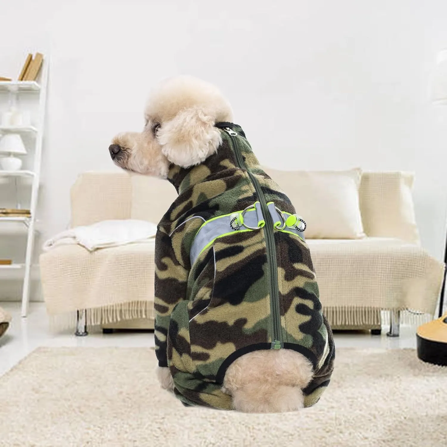 Dog Coats for Small Dogs, Polar Fleece Dog Pajamas Bodysuit for Small Medium Dogs, Dog Winter Jacket Dog Sweater Dog Vest for Small Dog, Dog Four-Legged Warm Clothes