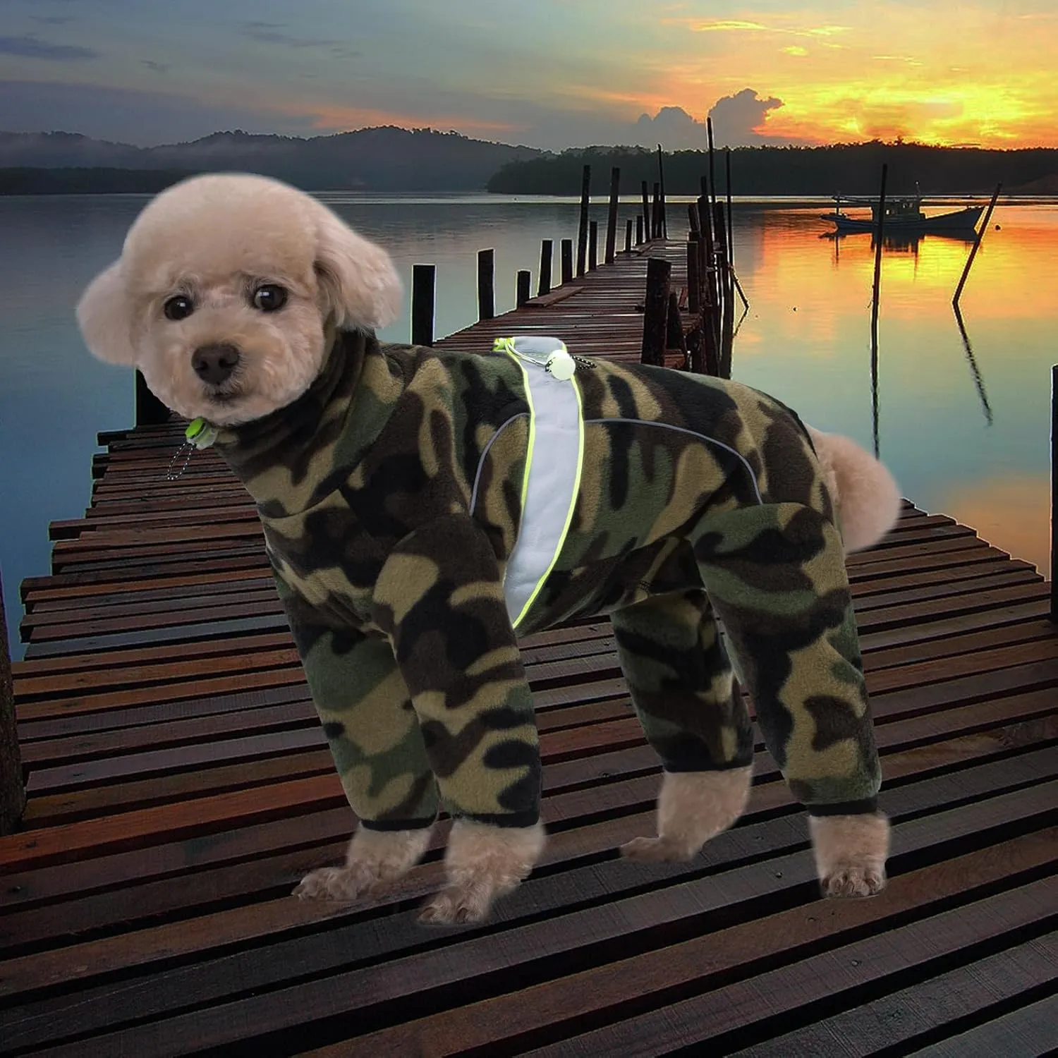 Dog Coats for Small Dogs, Polar Fleece Dog Pajamas Bodysuit for Small Medium Dogs, Dog Winter Jacket Dog Sweater Dog Vest for Small Dog, Dog Four-Legged Warm Clothes