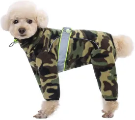 Dog Coats for Small Dogs, Polar Fleece Dog Pajamas Bodysuit for Small Medium Dogs, Dog Winter Jacket Dog Sweater Dog Vest for Small Dog, Dog Four-Legged Warm Clothes