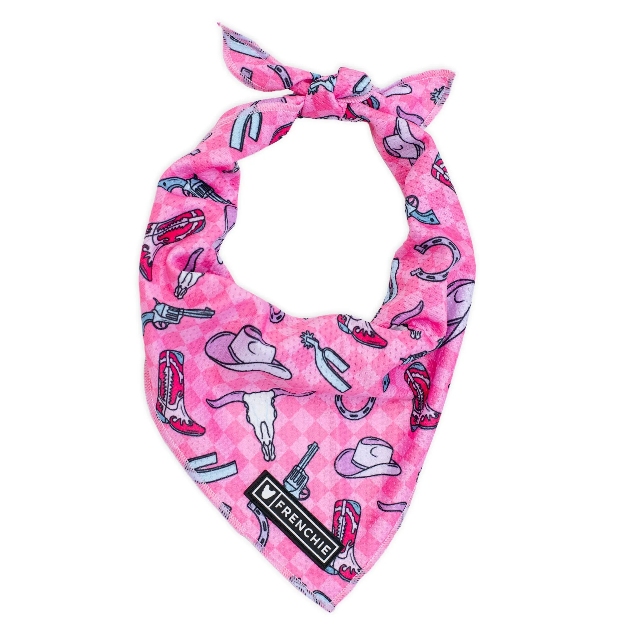 Frenchie Cooling Bandana - Wild West- Pink