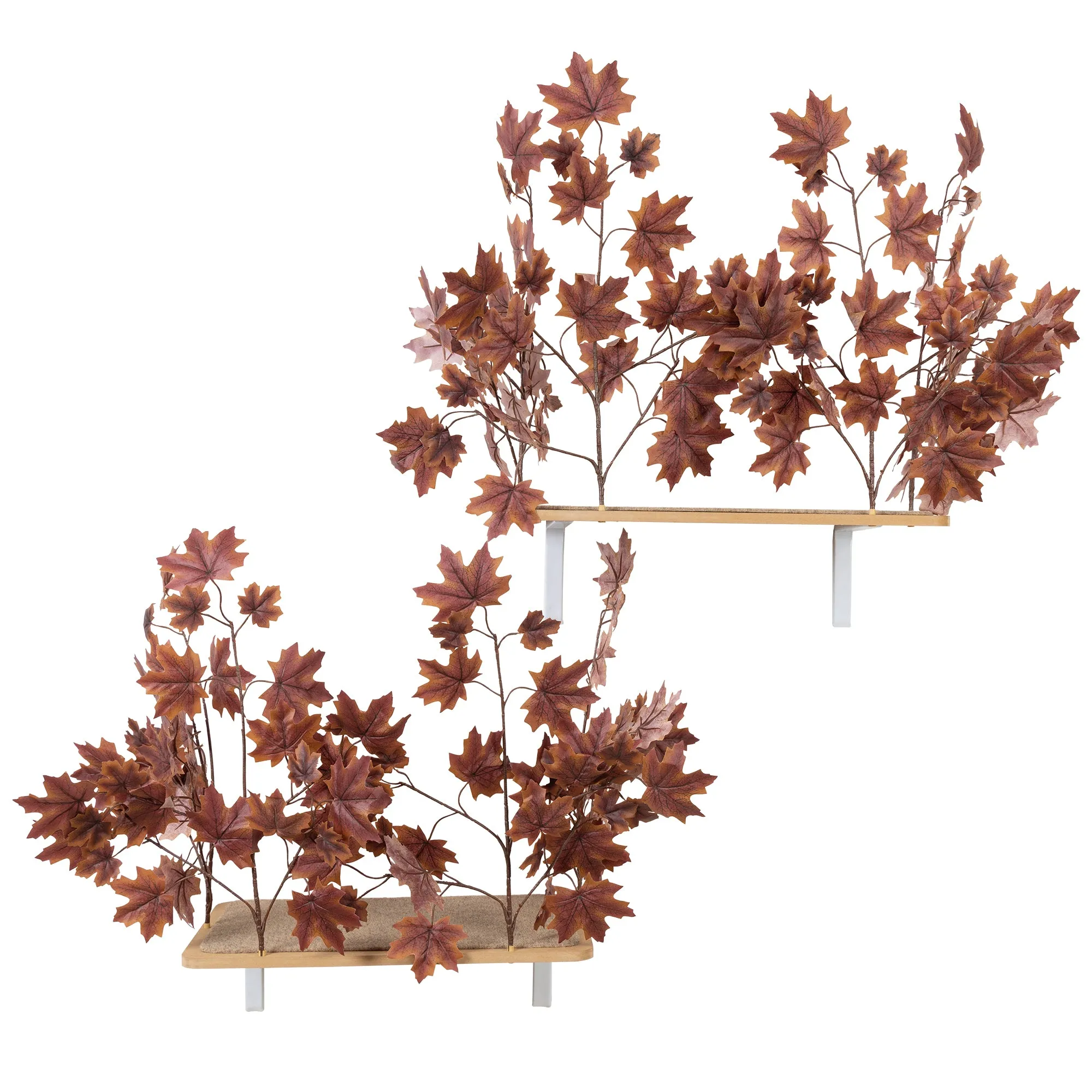 Interchangeable Leaves Rectangular Cat Canopy (Set of Two), Deep Plum