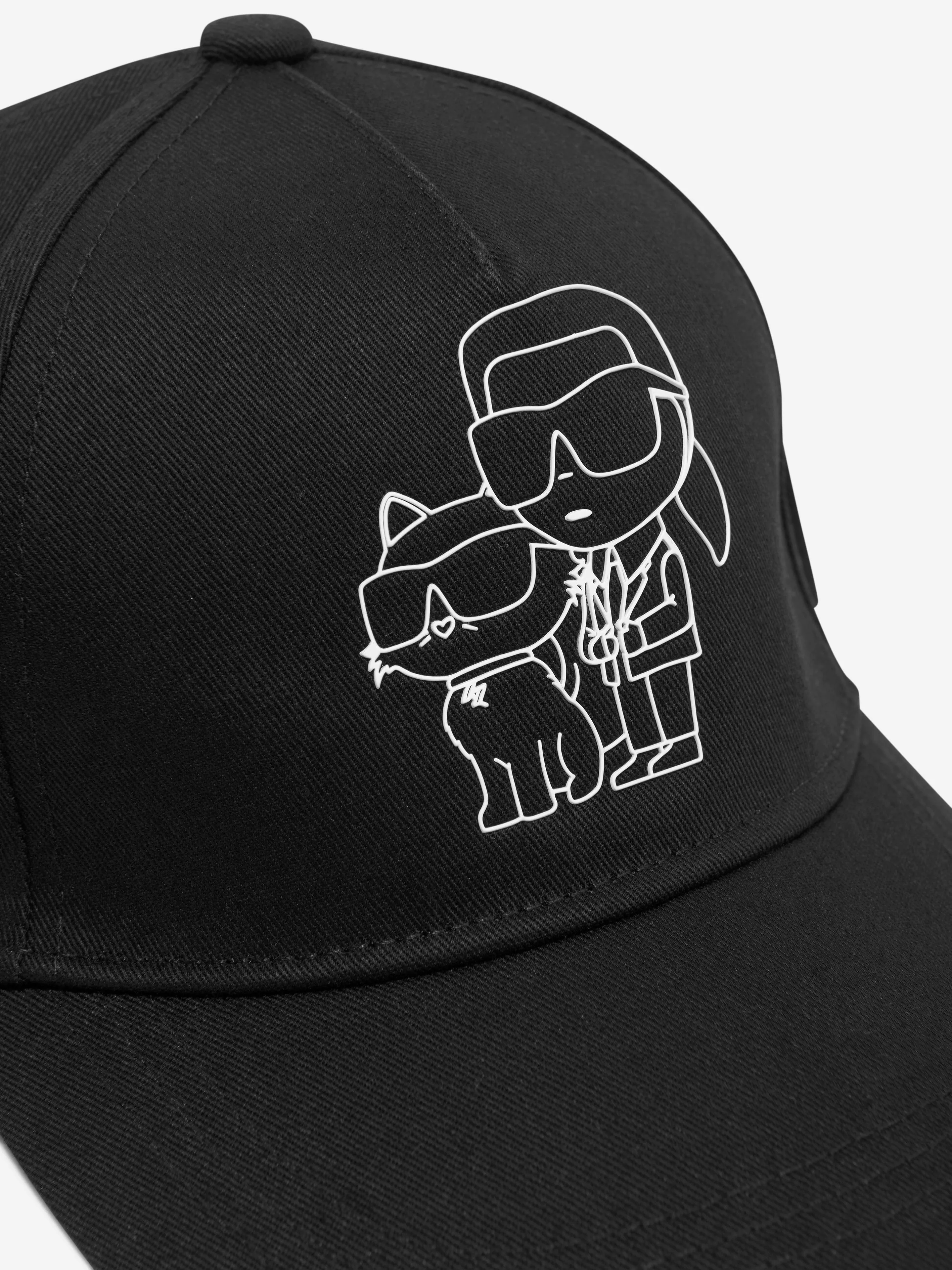 Karl Lagerfeld Boys Karl And Choupette Cap in Black