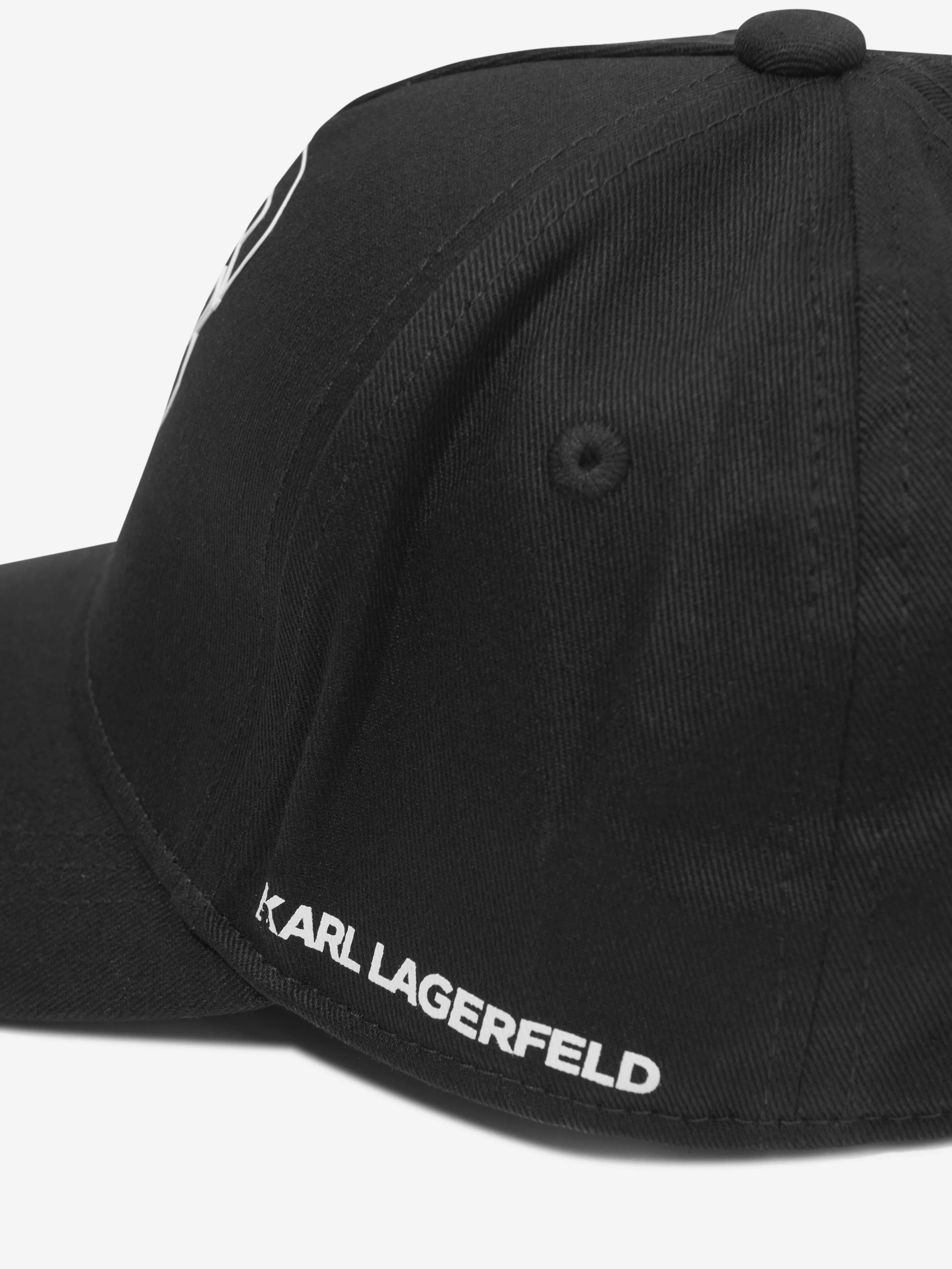 Karl Lagerfeld Boys Karl And Choupette Cap in Black