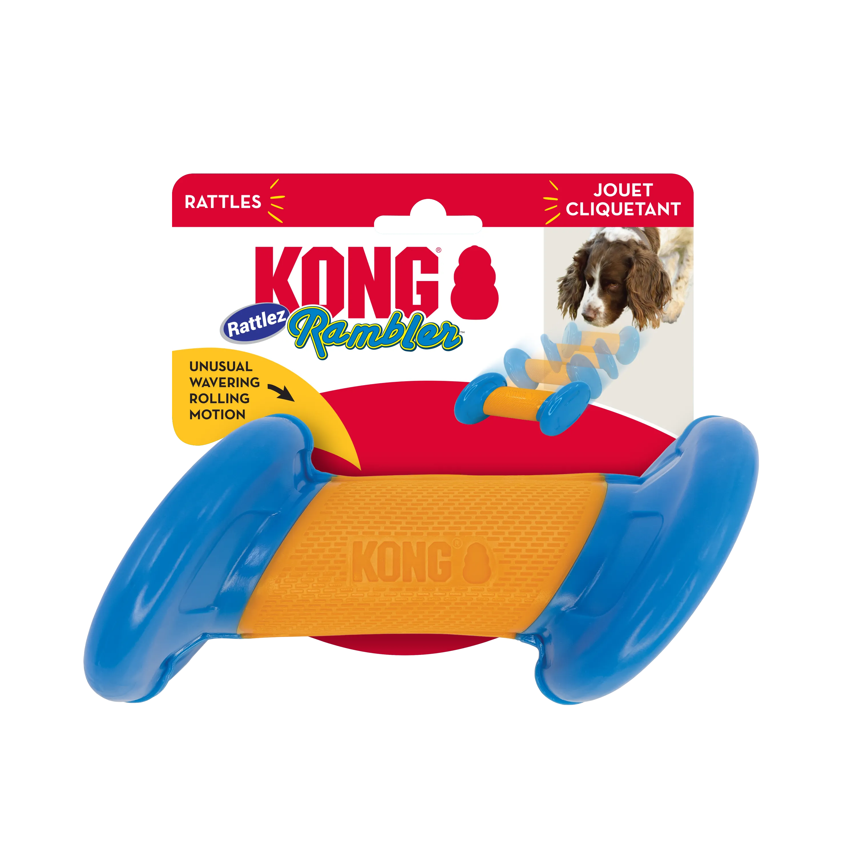 KONG Rambler Rattlez Dumbbell Dog Toy