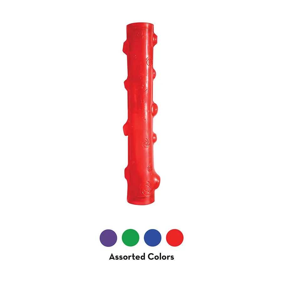 KONG Squeaky Squeezz Stick Dog Toy for Medium Dogs - Assorted Colours