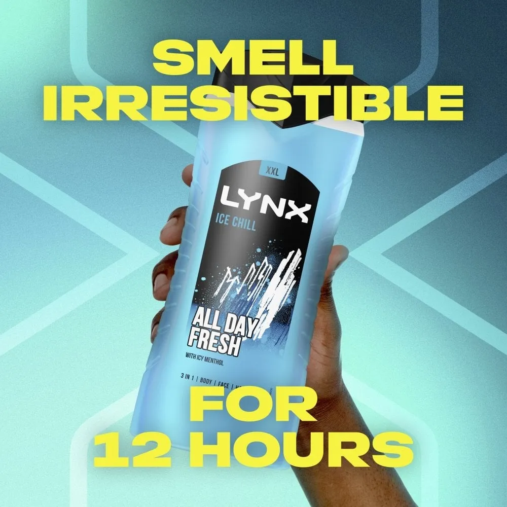 Lynx XXL Ice Chill 3 In 1 Shower Gel 500ml