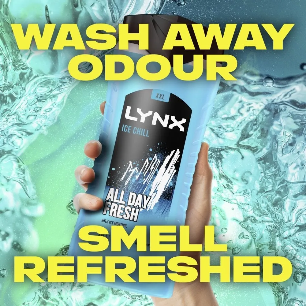 Lynx XXL Ice Chill 3 In 1 Shower Gel 500ml