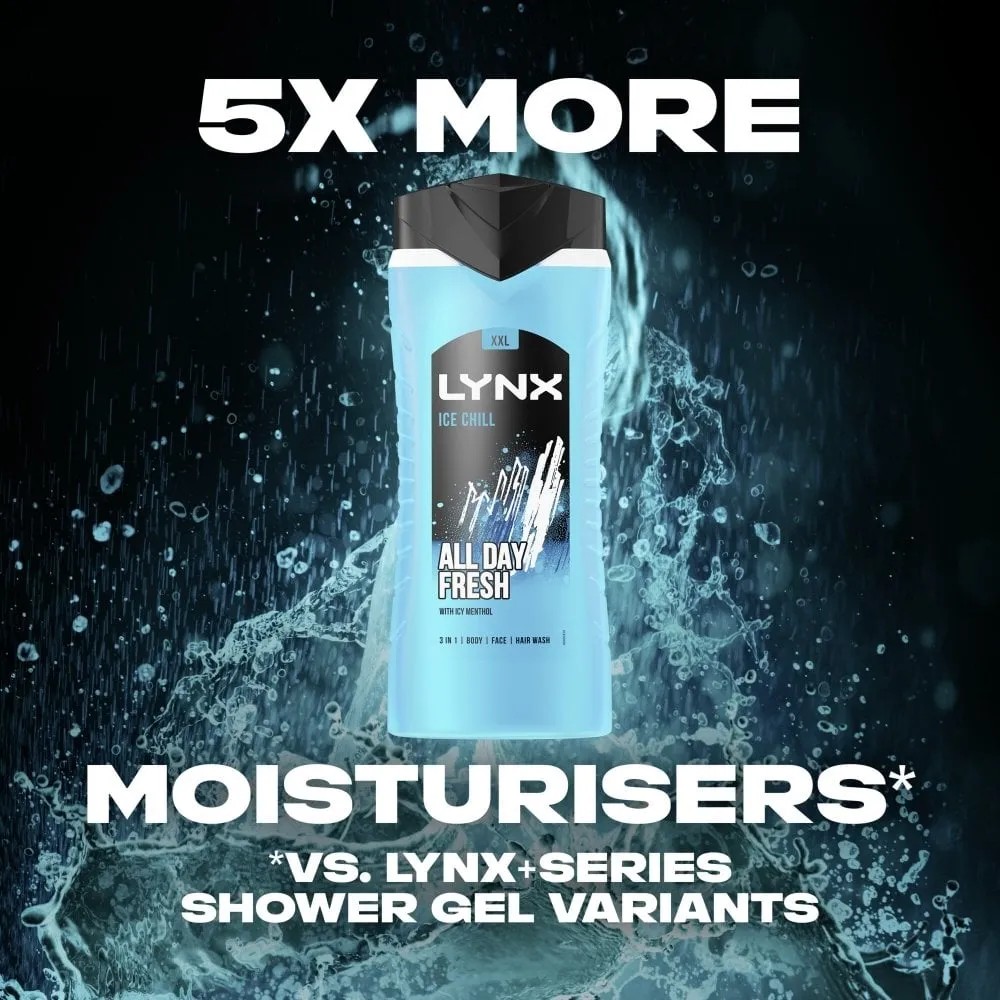 Lynx XXL Ice Chill 3 In 1 Shower Gel 500ml