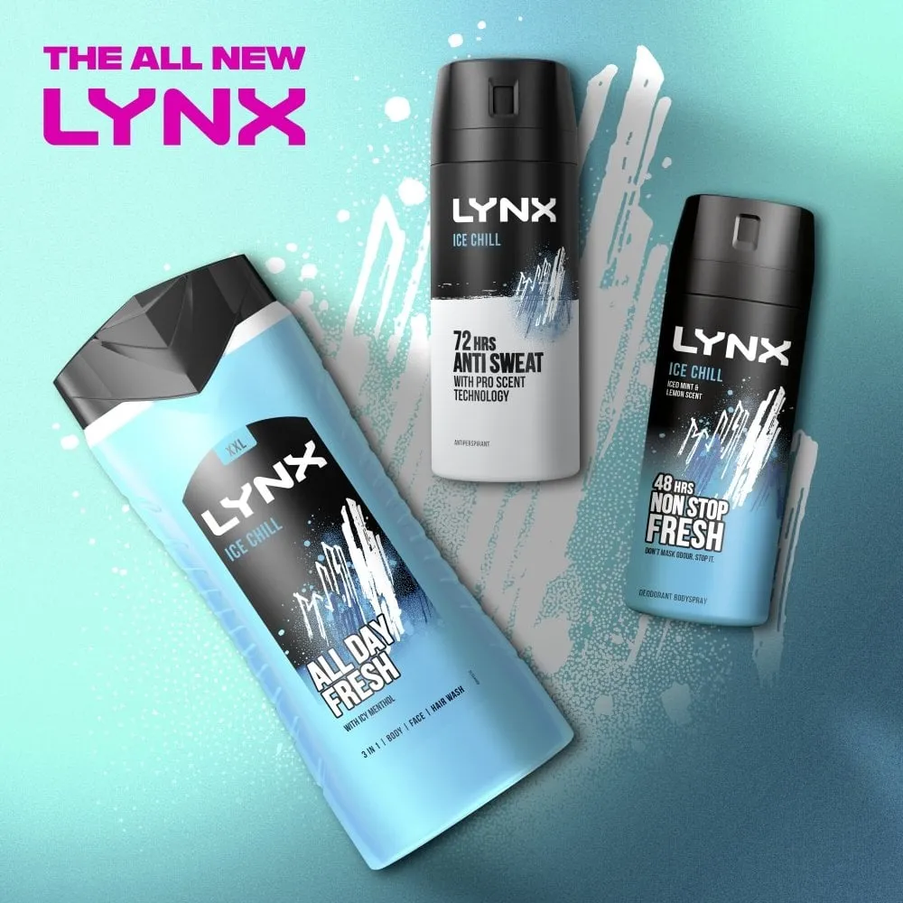 Lynx XXL Ice Chill 3 In 1 Shower Gel 500ml
