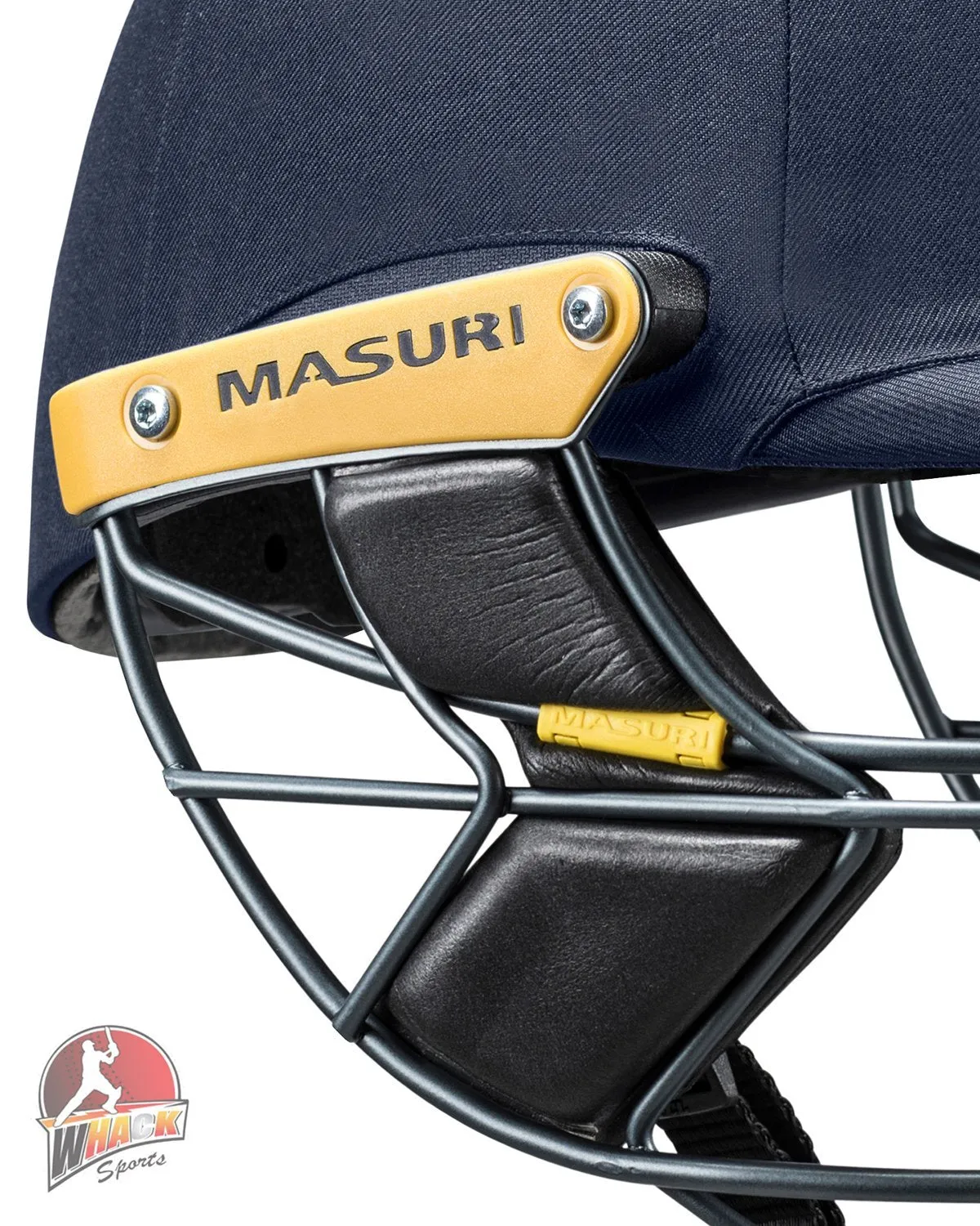 Masuri E Line Stainless Steel Cricket Batting Helmet - Red - Senior