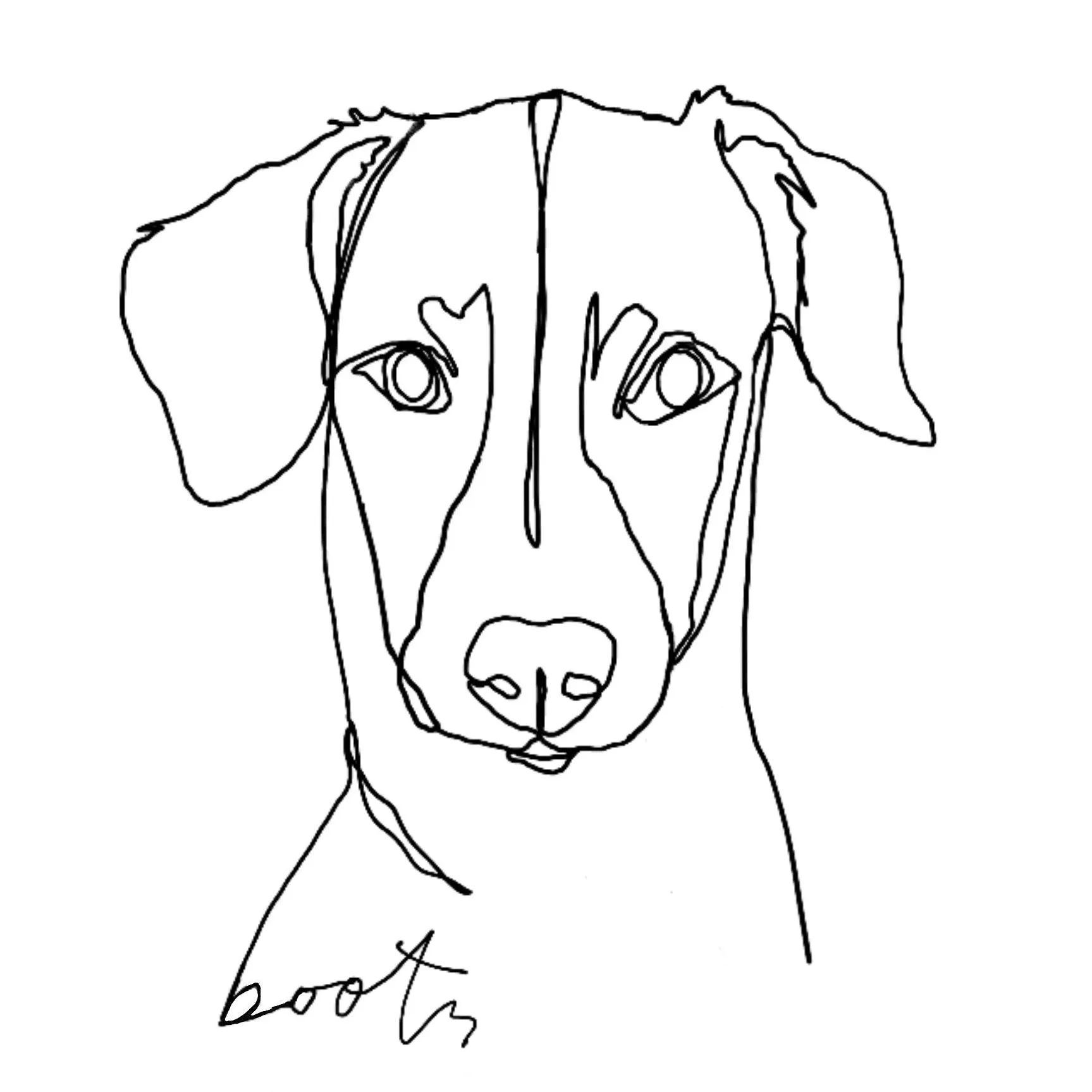PERSONALISED LINE DRAWING PET T-SHIRT