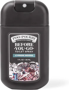 Poo-Pourri Cypress Woods Pocket Sprayer Before-You-Go Toilet Spray - Instantly Trap Bathroom Odor - Plant Based Ingredients & Essential Oils - No synthetic fragrance - Cypress, Pine, Fresh Air Scent