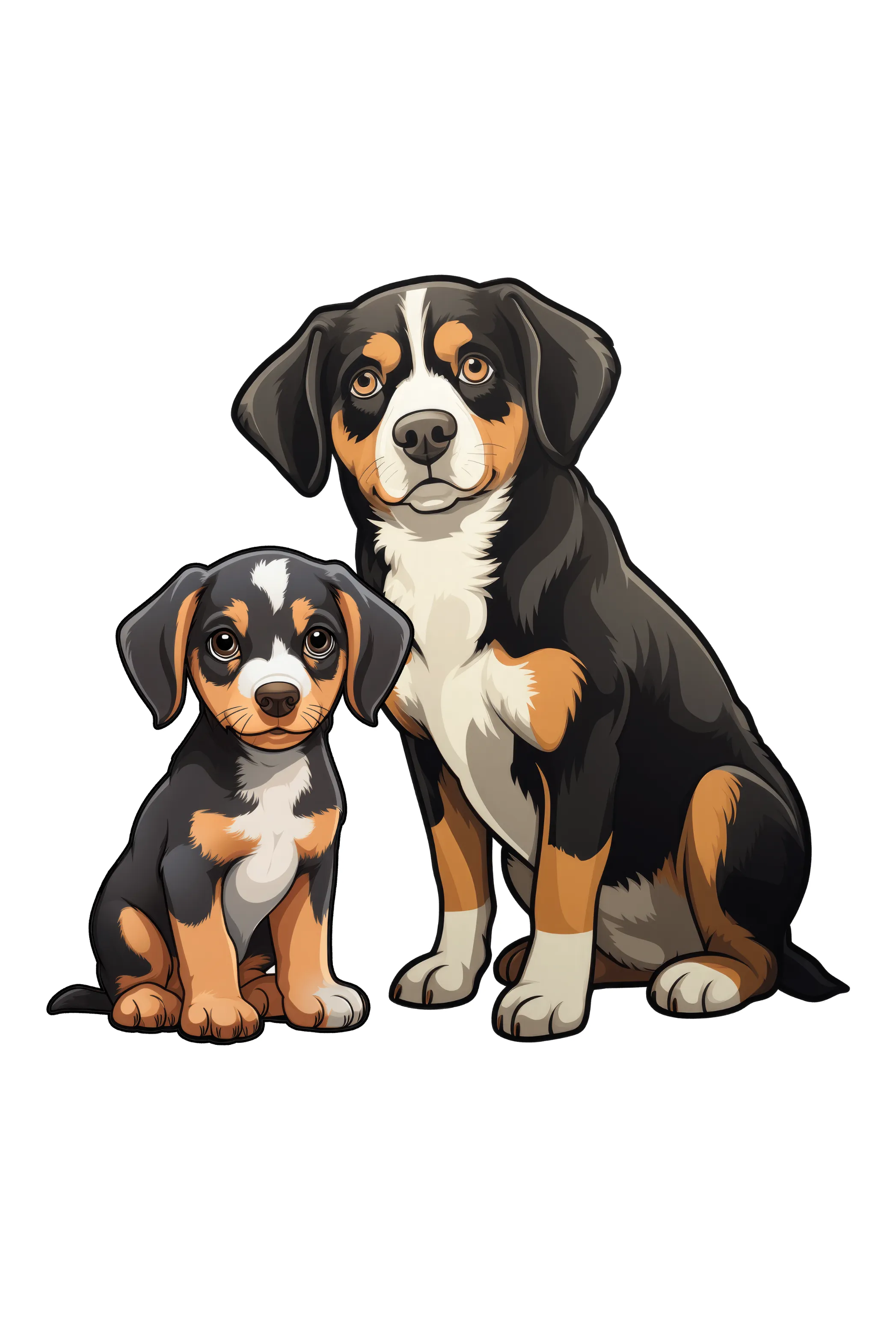 Puppy And Dog Printed T-shirt for women