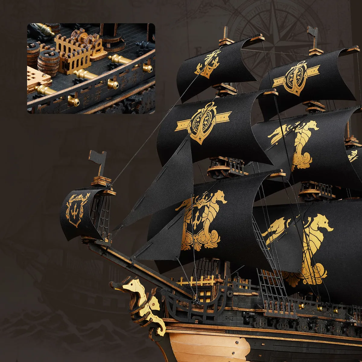 ROKR The Seahorse Barque 3D Puzzle MCB02
