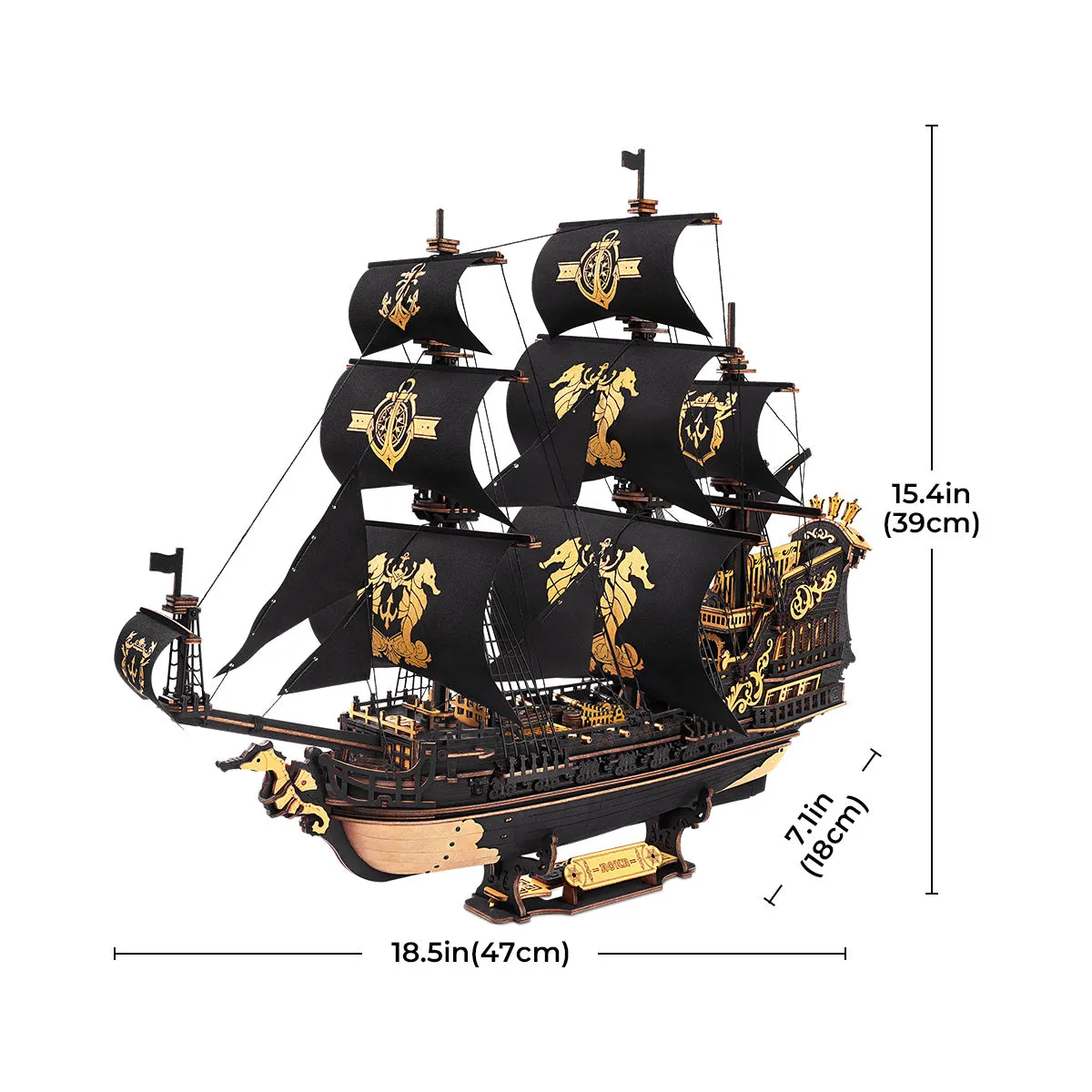 ROKR The Seahorse Barque 3D Puzzle MCB02