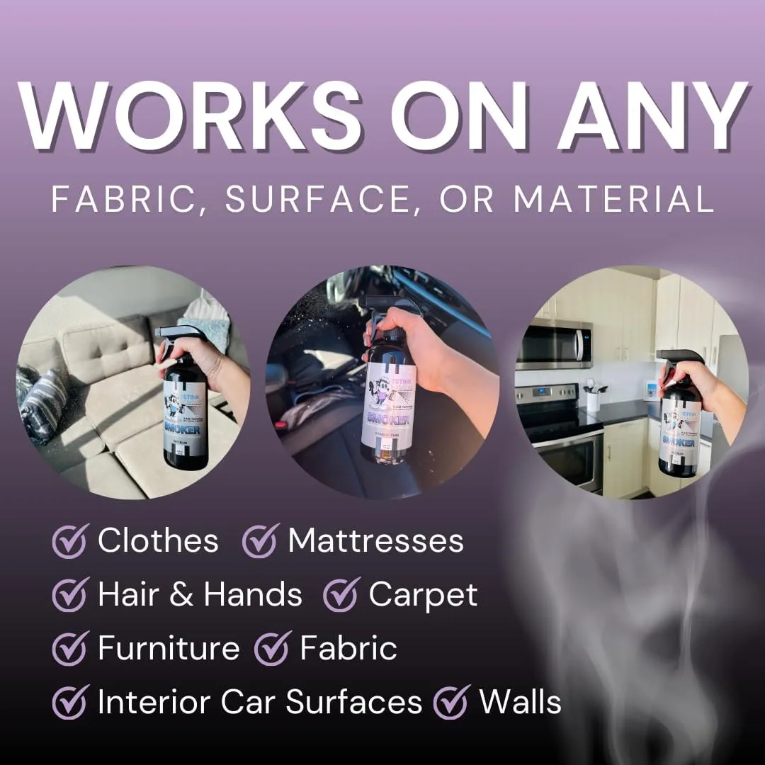 Smoke Odor Eliminator Spray - Completely Remove Smoke Smell From House, Car, Clothes, Hands, Hair, & More - Best Odor Eliminator For Smoke - Bamboo Teak Fragrance - 1 Gallon