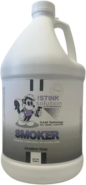 Smoke Odor Eliminator Spray - Completely Remove Smoke Smell From House, Car, Clothes, Hands, Hair, & More - Best Odor Eliminator For Smoke - Bamboo Teak Fragrance - 1 Gallon