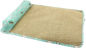 Summer Cooling Mat,Cooling Mat Self Cool Pad Seats Summer Bamboo Rattan Woven Sleeping Rest Mats,Pets Sleeping Rattan Pad for Dog and Cat, Sleeping Pad & Cool Bed (D,M-21 * 17 Inch,1 Side)