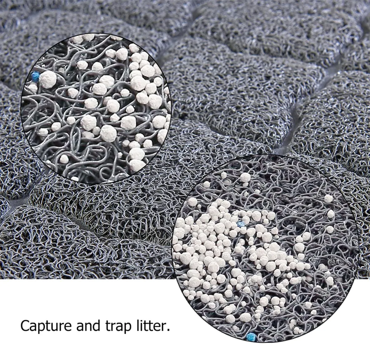 unipaws Cat Litter Trapping Mat, Litter Box Scatter Control Pad, Litter Free Floors and Urine Waterproof, Gentle on Paws, No Phthalate