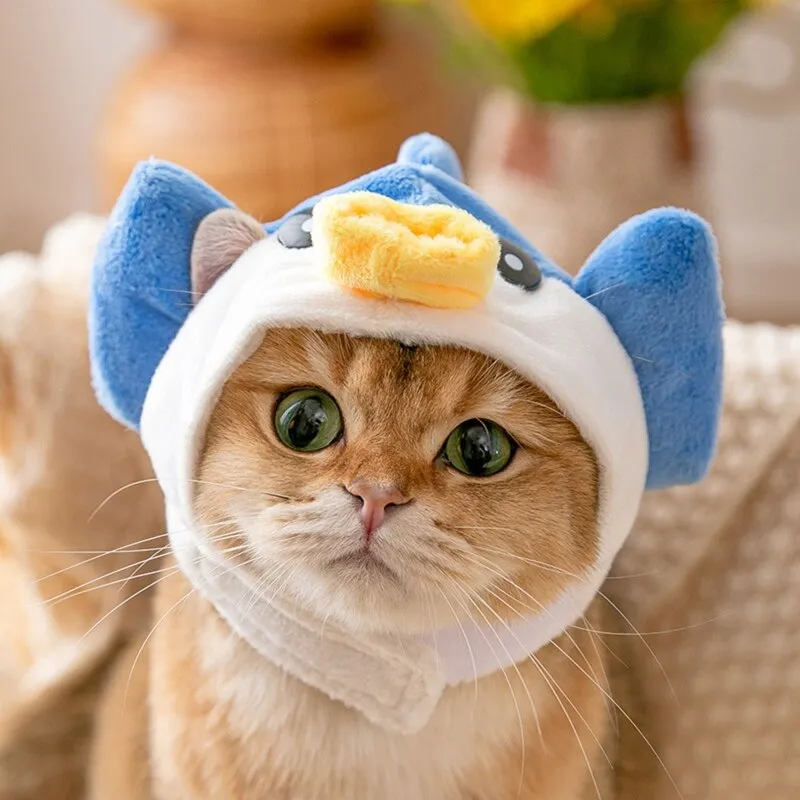 Warm Puffer Ears Cat Cap