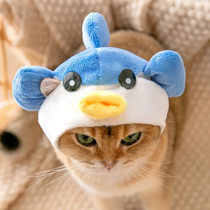 Warm Puffer Ears Cat Cap