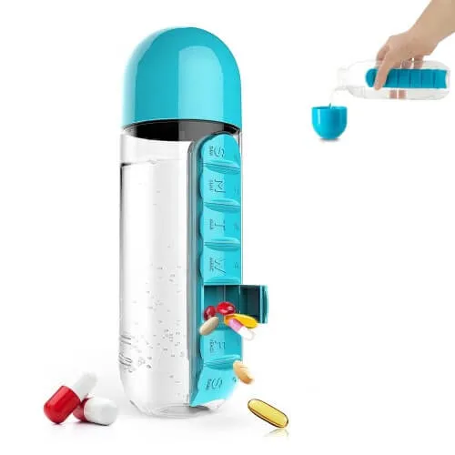 Water Bottle with Pill Holder | Pill Organizer Water Bottles