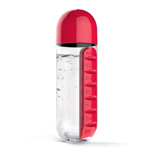 Water Bottle with Pill Holder | Pill Organizer Water Bottles