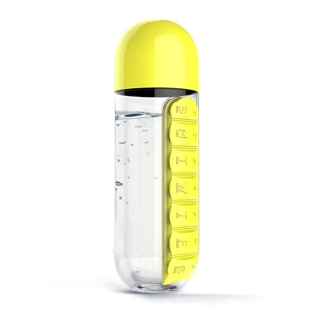 Water Bottle with Pill Holder | Pill Organizer Water Bottles