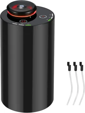Waterless Diffuser for Essential Oil Nebulizer Battery Operated with 3 Mist Modes, 4 Timers, 7-Color LED  Aromatherapy Diffuser, Car Air Freshener Diffuser for Home Hotel Office (Black)