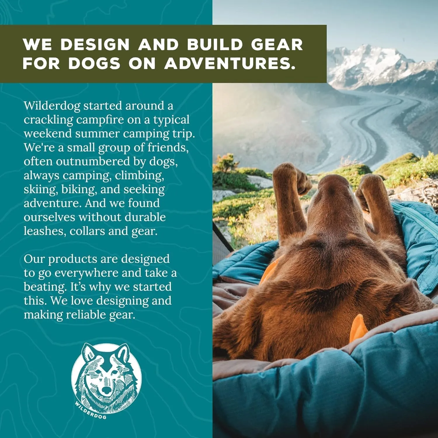 Wilderdog Dog Bandana with Lightweight Quick Drying Poly-Blend Mesh Material in Rodeo