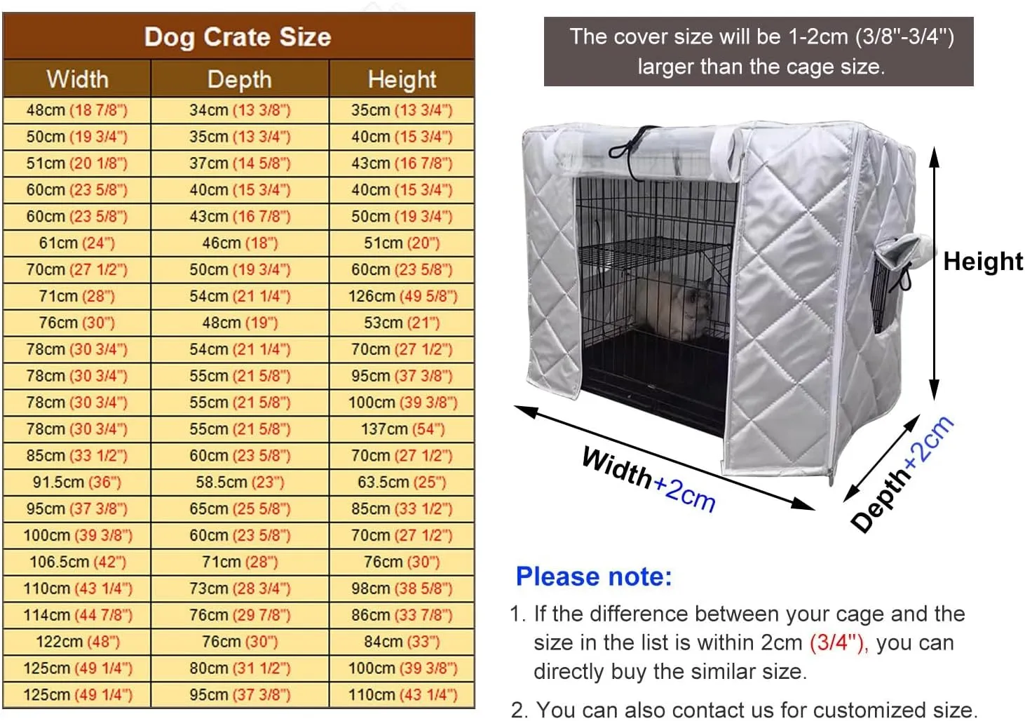 ZIMGOD Winter Dog Crate Cover with Clear Door & Window, Dog Cage Insulated Cover to Keep Warm, Cold Weather Kennel Cover, Warm Breathable Chicken Coop Cover(60x40x40cm (23.6x15.8x15.8in))