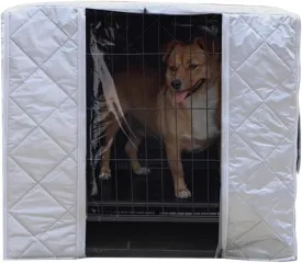 ZIMGOD Winter Dog Crate Cover with Clear Door & Window, Dog Cage Insulated Cover to Keep Warm, Cold Weather Kennel Cover, Warm Breathable Chicken Coop Cover(60x40x40cm (23.6x15.8x15.8in))